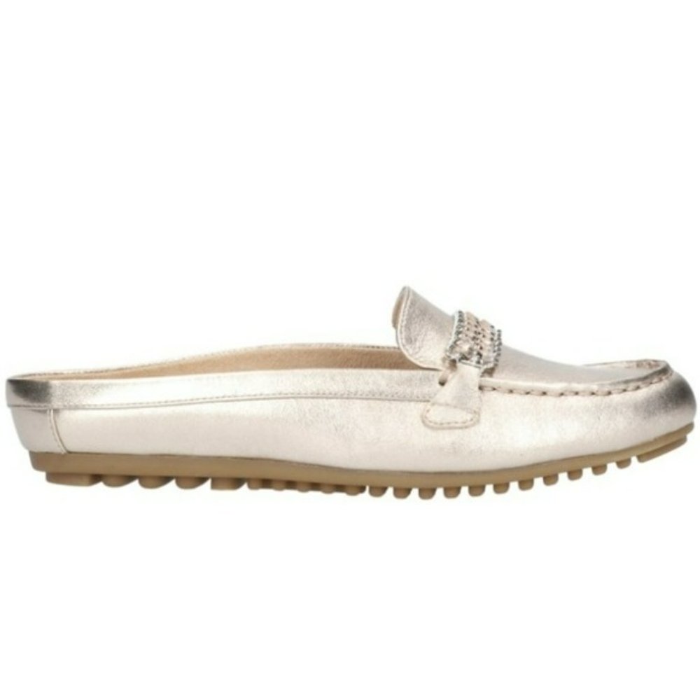 Bella Vita Lucinda Mule Loafer Champagne Leather -7.5 - Picture 3 of 9